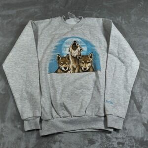 Vintage Wolf Sweatshirt Youth Large 14 to 16 Jerzees Fletcher 1994 Gold Strike